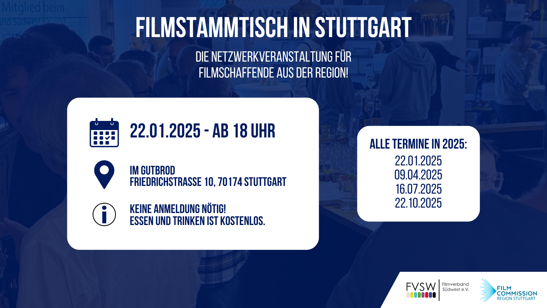 Der Stuttgarter Filmstammtisch trifft sich am 22.01.2025