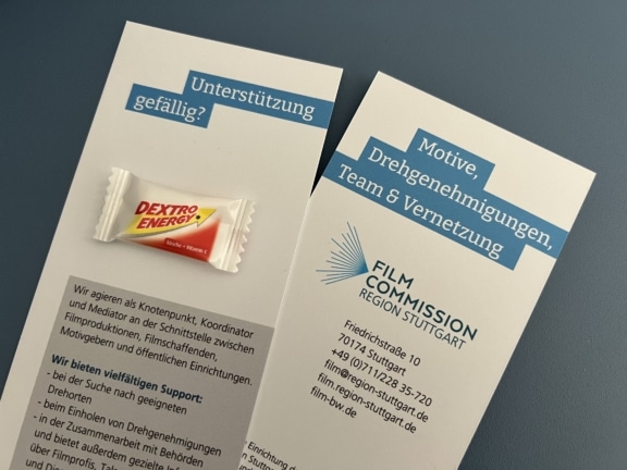 Flyer von der Film Commission Region Stuttgart